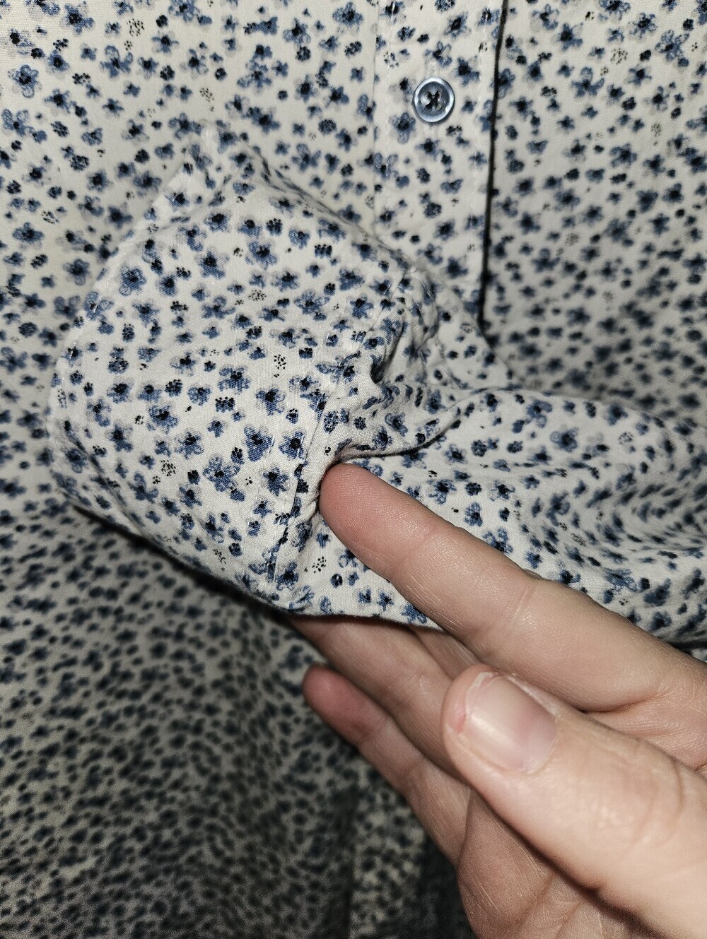 Denim & Flower Womans Floral Print Long Sleeve Button Up Shirt Size L - Picture 6 of 11